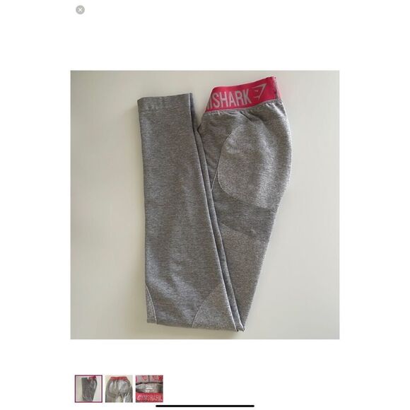 Gymshark Leggings. Medium. Grey with Pink. - Picture 5 of 9